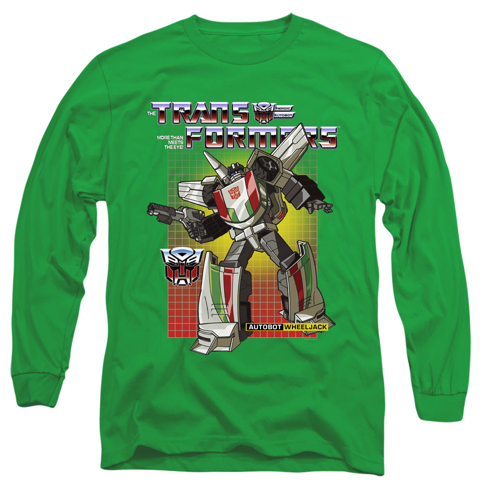 Transformers Wheeljack Mens Long Sleeve Shirt Kelly Green