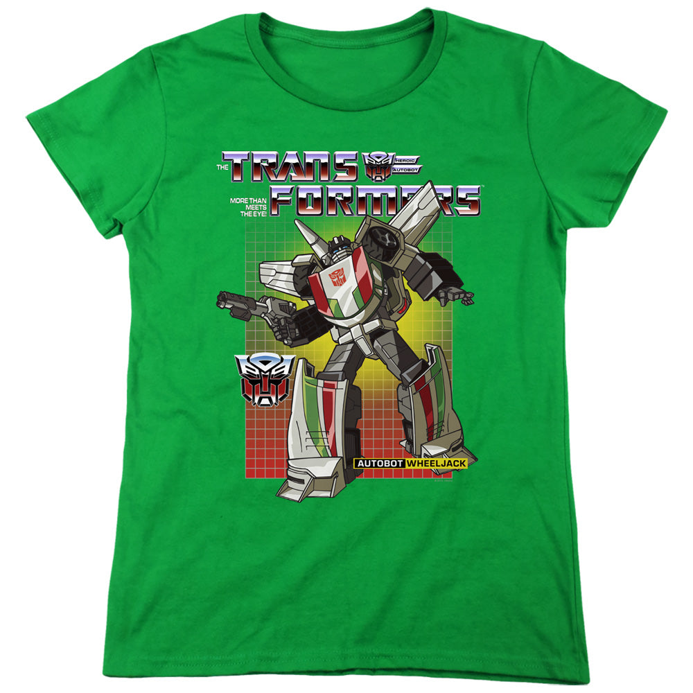 Transformers Wheeljack Womens T Shirt Kelly Green