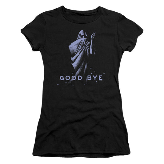 Ouija Good Bye Junior Sheer Cap Sleeve Womens T Shirt Black