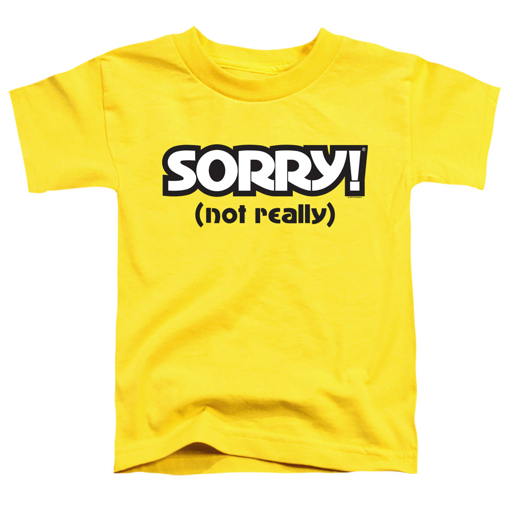 Sorry Not Sorry Toddler Kids Youth T Shirt Yellow