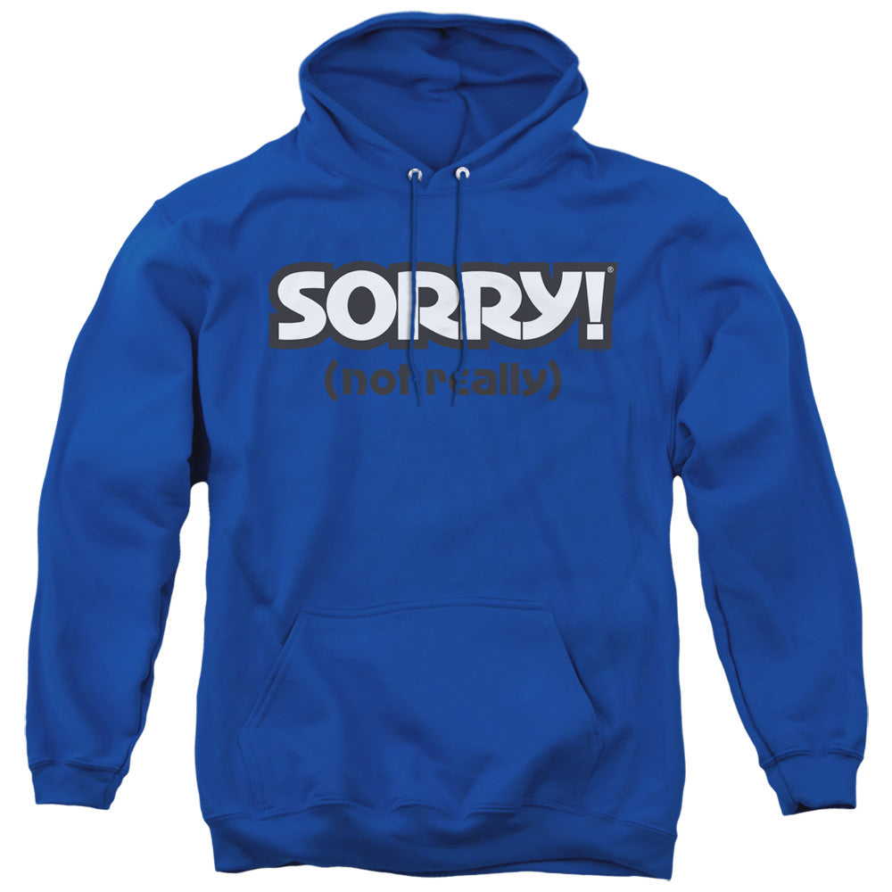 Sorry Not Sorry Mens Hoodie Royal Blue