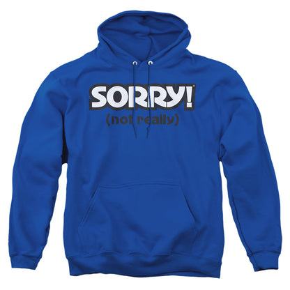 Sorry Not Sorry Mens Hoodie Royal Blue