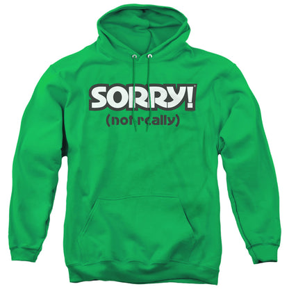 Sorry Not Sorry Mens Hoodie Kelly Green