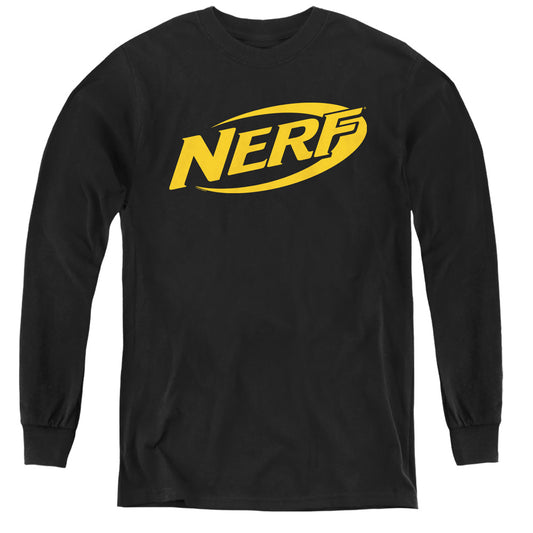 Nerf Logo Long Sleeve Kids Youth T Shirt Black