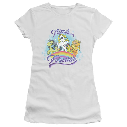 My Little Pony Retro Friends Forever Junior Sheer Cap Sleeve Womens T Shirt White