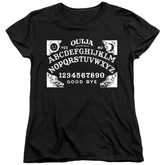 Ouija Board on Black Womens T Shirt Black