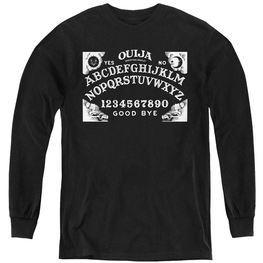 Ouija Board on Black Long Sleeve Kids Youth T Shirt Black