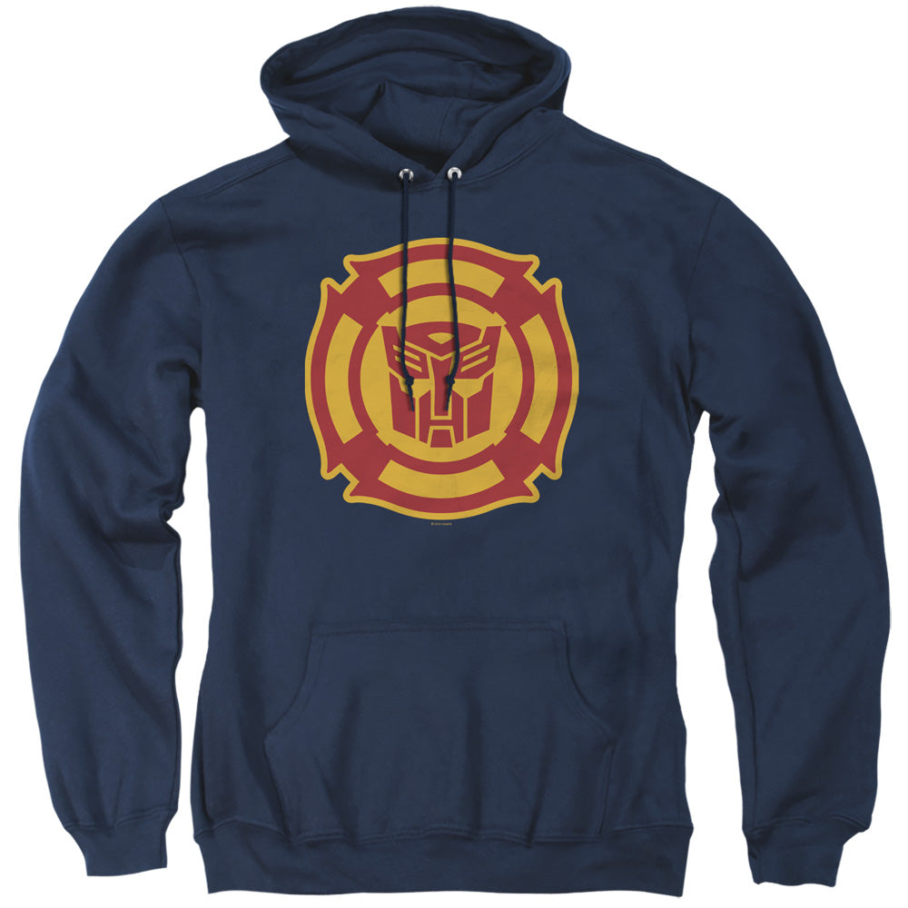 Transformers Rescue Bots Logo Mens Hoodie Navy Blue