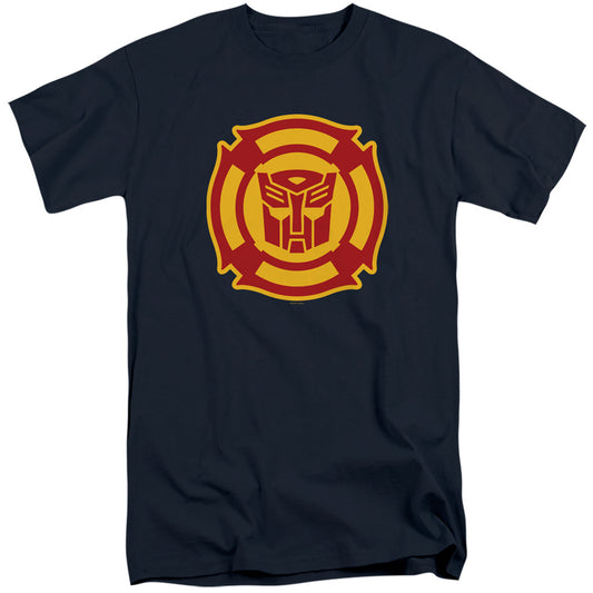 Transformers Rescue Bots Logo Mens Tall T Shirt Navy Blue