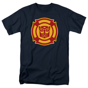 Transformers Rescue Bots Logo Mens T Shirt Navy Blue