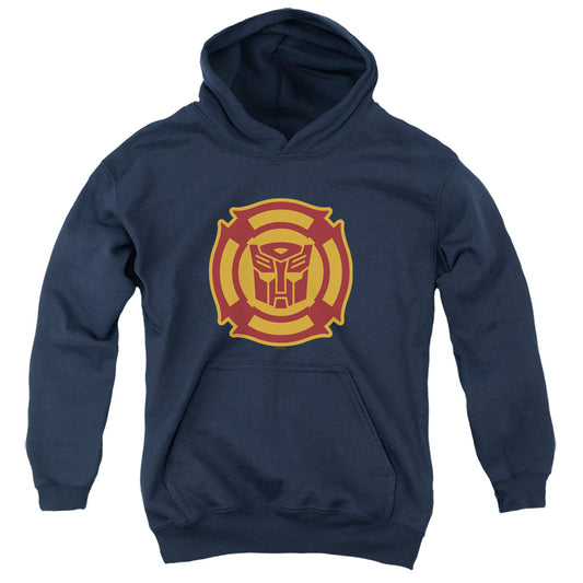 Transformers Rescue Bots Logo Kids Youth Hoodie Navy Blue