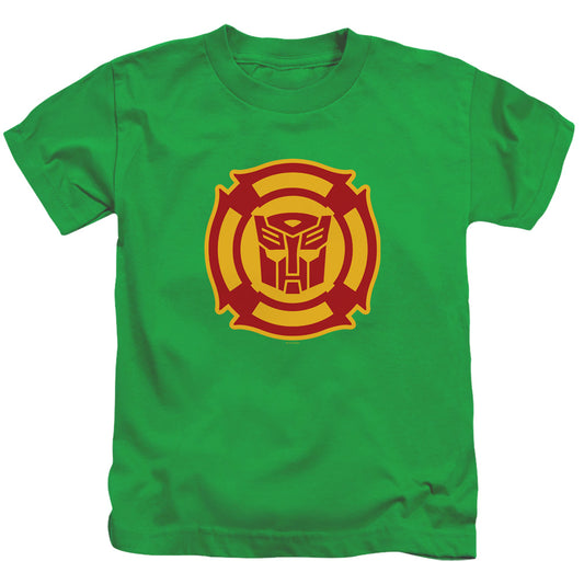 Transformers Rescue Bots Logo Juvenile Kids Youth T Shirt Kelly Green