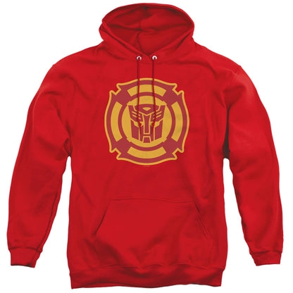 Transformers Rescue Bots Logo Mens Hoodie Red