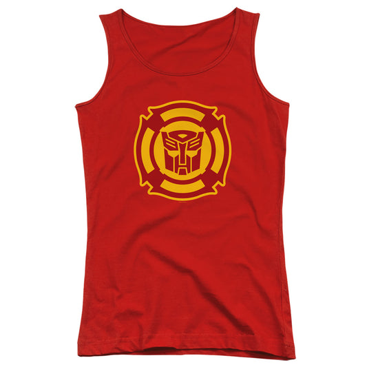 Transformers Rescue Bots Logo Womens Tank Top Shirt Red