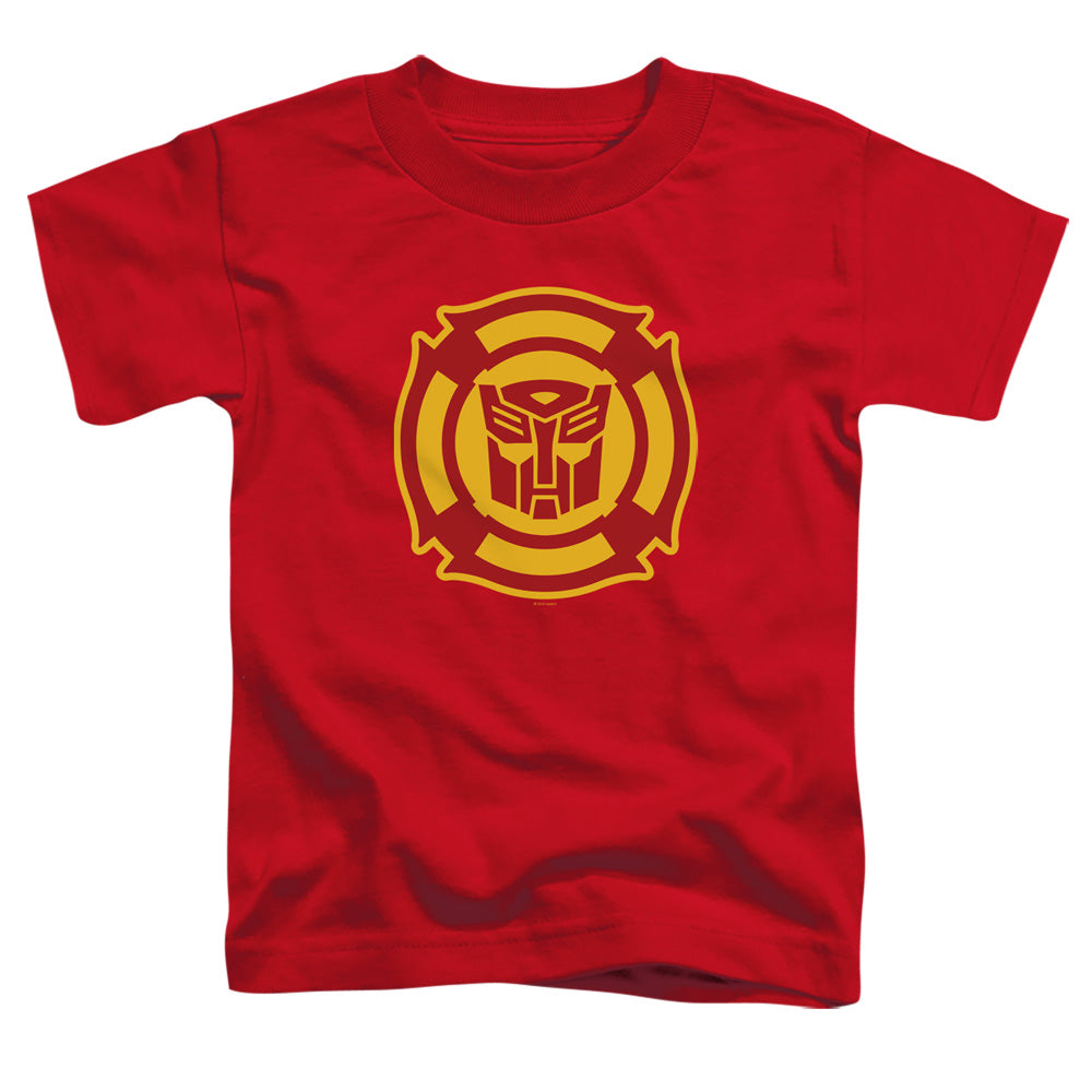 Transformers Rescue Bots Logo Toddler Kids Youth T Shirt Red