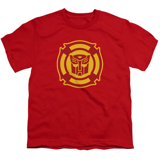 Transformers Rescue Bots Logo Kids Youth T Shirt Red