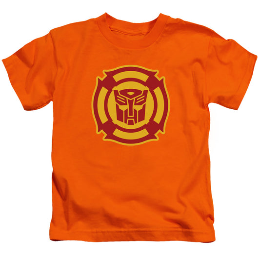 Transformers Rescue Bots Logo Juvenile Kids Youth T Shirt Orange