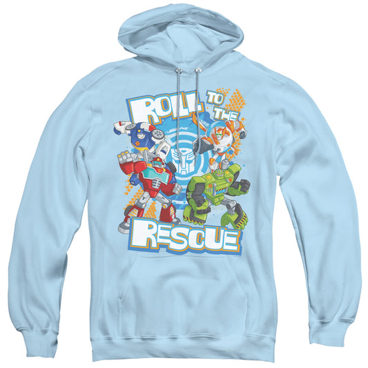 Transformers Roll to the Rescue Mens Hoodie Light Blue