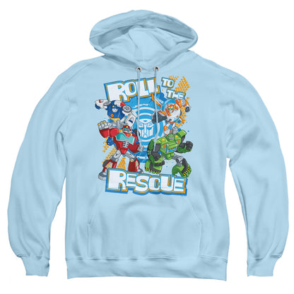 Transformers Roll To The Rescue Mens Hoodie Light Blue