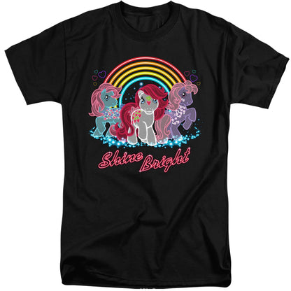 My Little Pony Retro Neon Ponies Mens Tall T Shirt Black