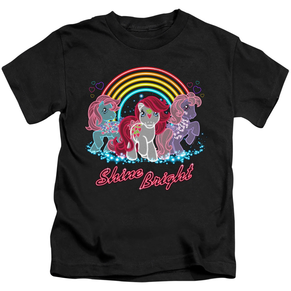 My Little Pony Retro Neon Ponies Juvenile Kids Youth T Shirt Black