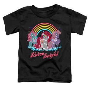 My Little Pony Retro Neon Ponies Toddler Kids Youth T Shirt Black