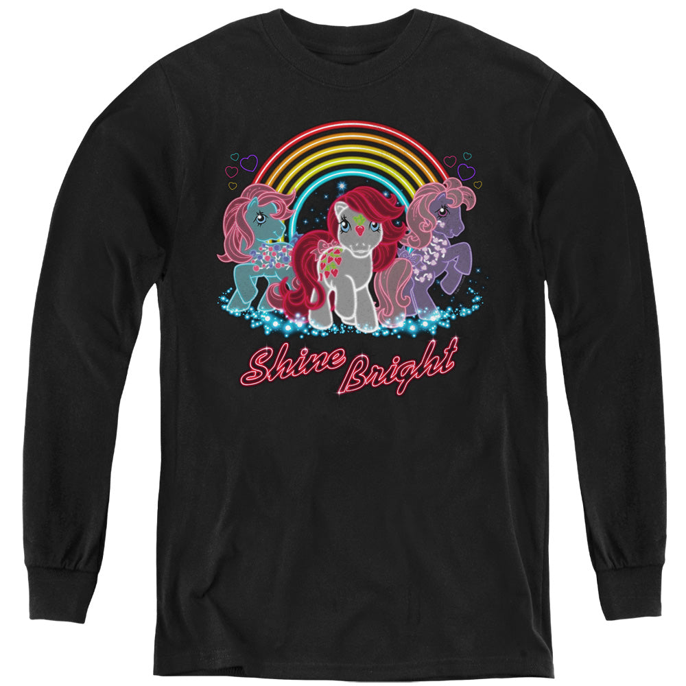 My Little Pony Retro Neon Ponies Youth Long Sleeve Black