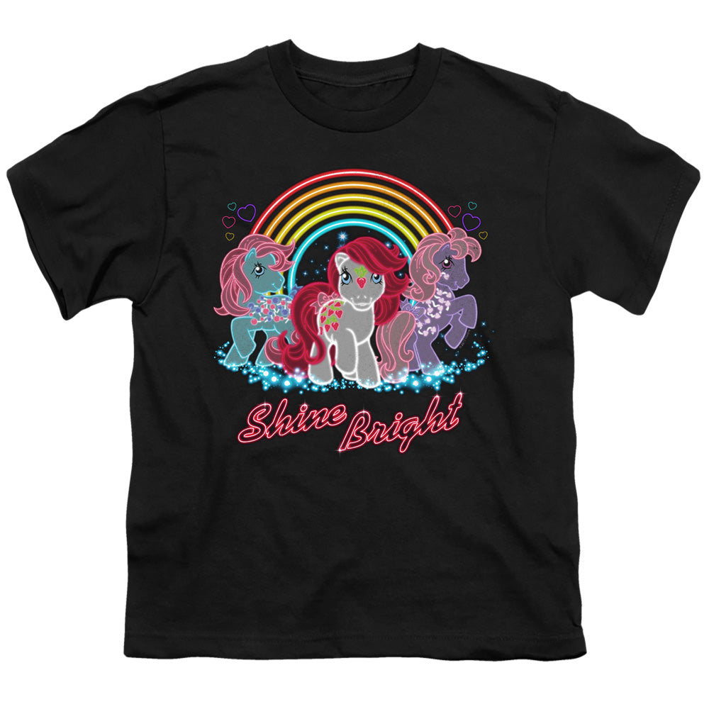 My Little Pony Retro Neon Ponies Kids Youth T Shirt Black