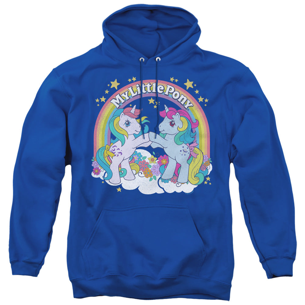 My Little Pony Retro Unicorn Fist Bump Mens Hoodie Royal Blue