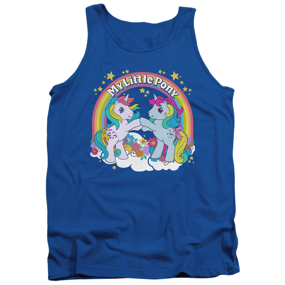 My Little Pony Retro Unicorn Fist Bump Mens Tank Top Shirt Royal Blue