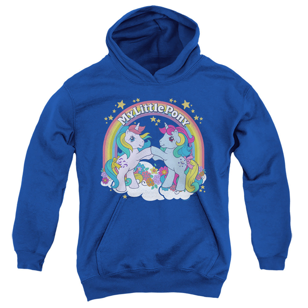 My Little Pony Retro Unicorn Fist Bump Kids Youth Hoodie Royal Blue