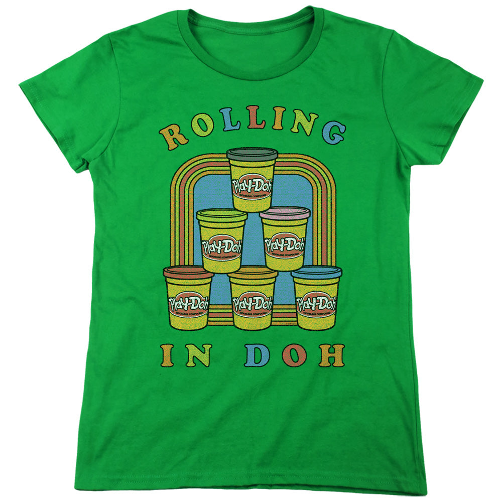 Play Doh Rolling in Doh Womens T Shirt Kelly Green