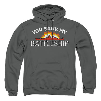 Battleship Sunk Mens Hoodie Charcoal