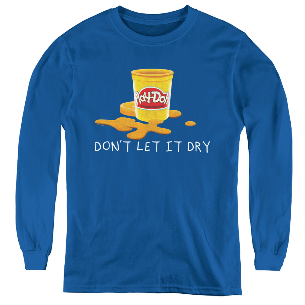 Play Doh Dry Out Long Sleeve Kids Youth T Shirt Royal Blue