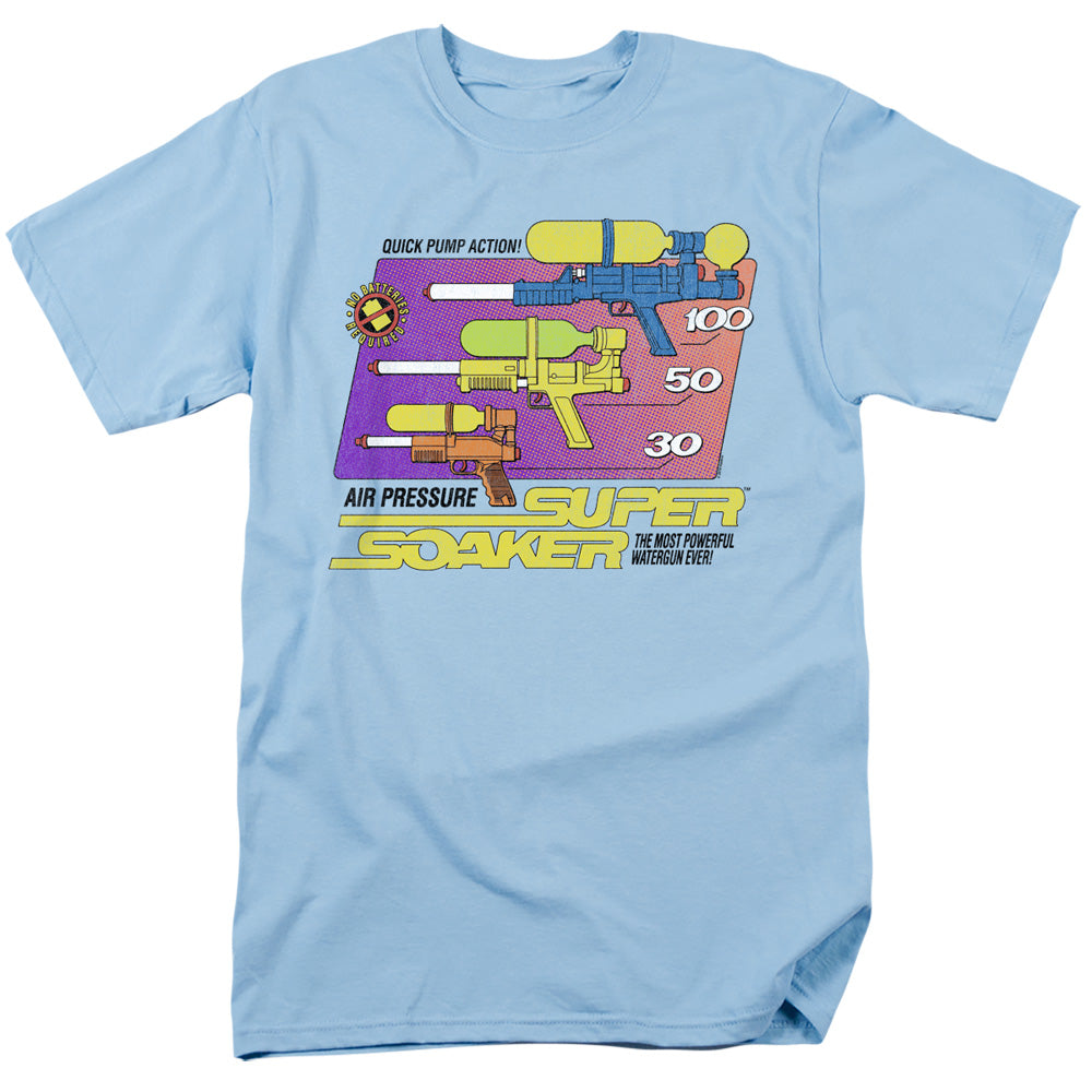 Super Soaker Original Soaker Mens T Shirt Light Blue