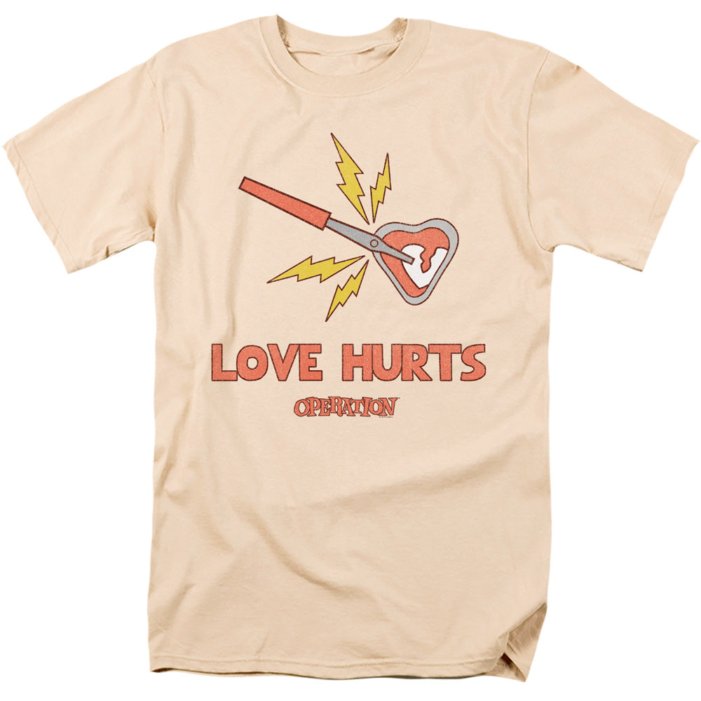 Operation Love Hurts Mens T Shirt Cream