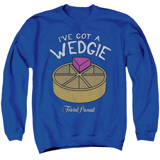 Trivial Pursuit Wedgie Mens Crewneck Sweatshirt Royal Blue