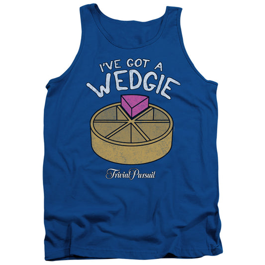 Trivial Pursuit Wedgie Mens Tank Top Shirt Royal Blue