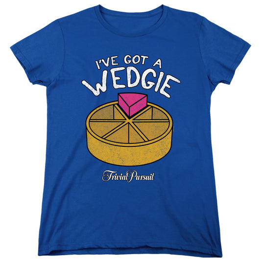 Trivial Pursuit Wedgie Womens T Shirt Royal Blue