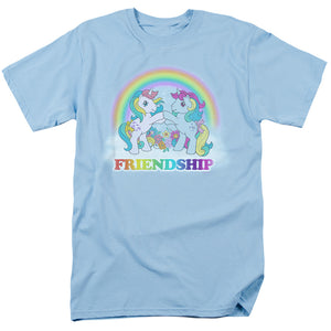 My Little Pony Retro Friendship Mens T Shirt Light Blue