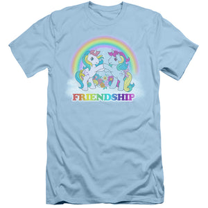 My Little Pony Retro Friendship Slim Fit Mens T Shirt Light Blue