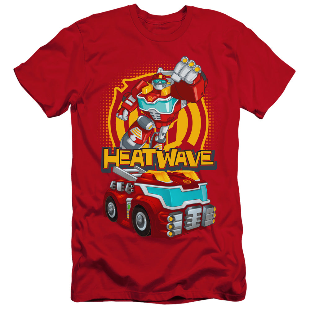 Transformers Heatwave Premium Bella Canvas Slim Fit Mens T Shirt Red