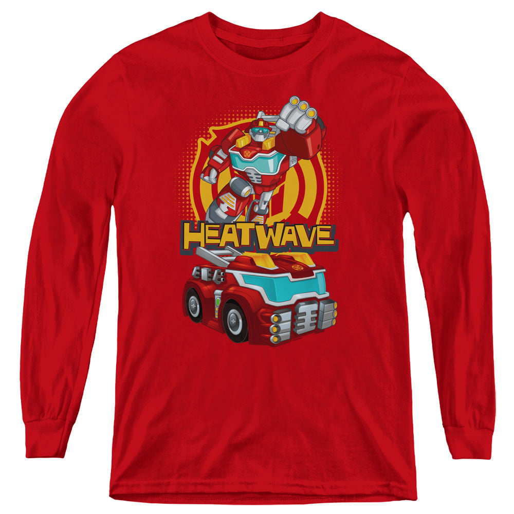 Transformers Heatwave Long Sleeve Kids Youth T Shirt Red