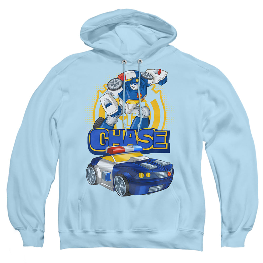 Transformers Chase Mens Hoodie Light Blue