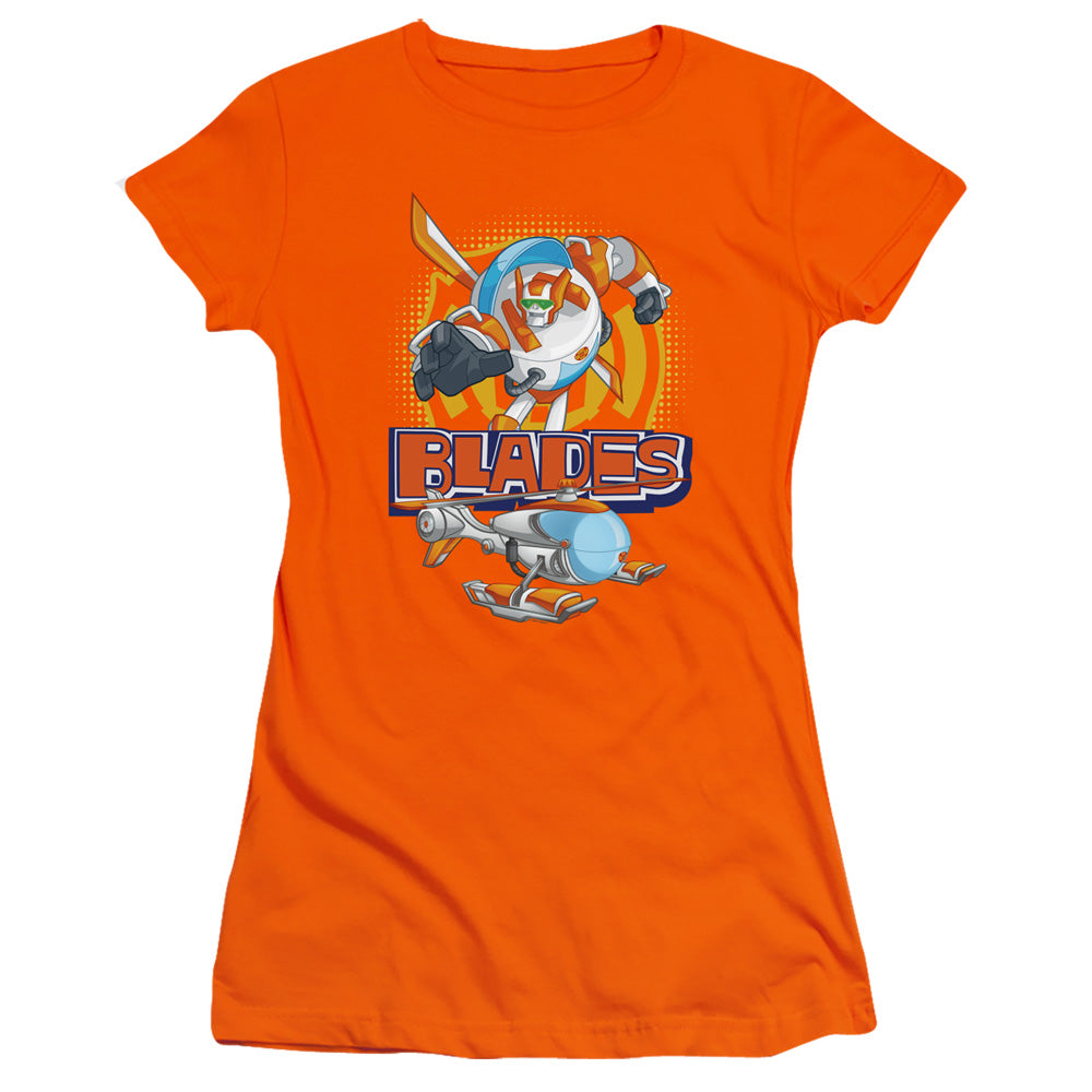 Transformers Blades Junior Sheer Cap Sleeve Womens T Shirt Orange