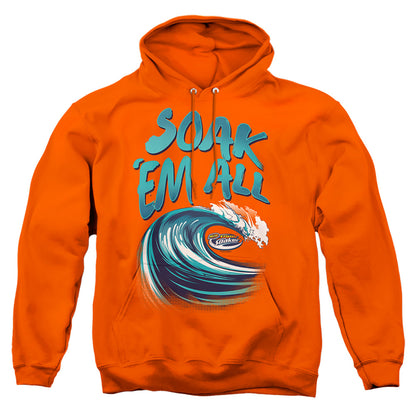 Super Soaker Soak Em All Mens Hoodie Orange