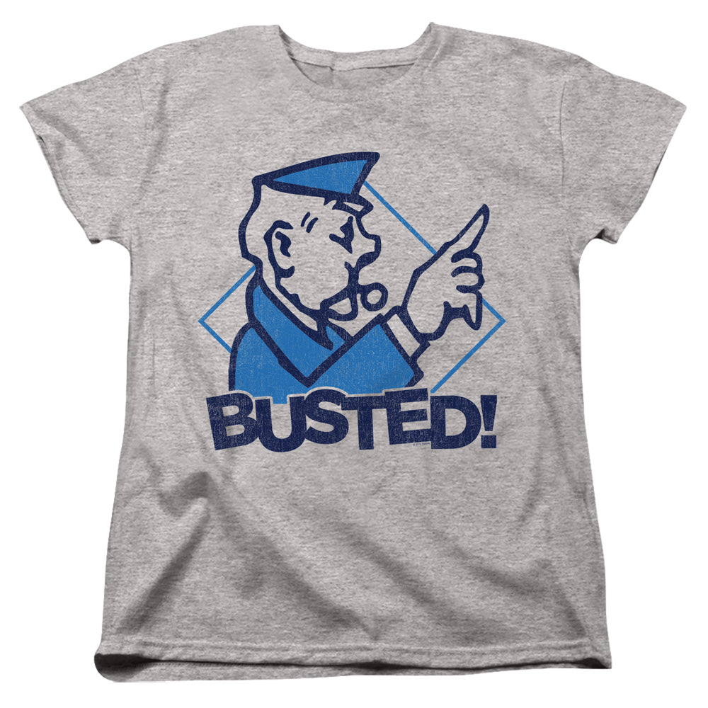 Monopoly Busted Womens T Shirt Athletic Heather