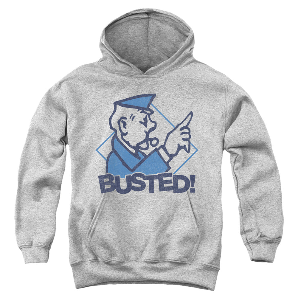 Monopoly Busted Kids Youth Hoodie Athletic Heather