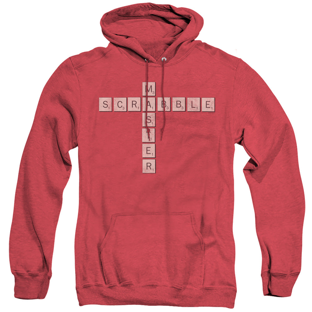 Scrabble Scrabble Master Mens Heather Hoodie Red