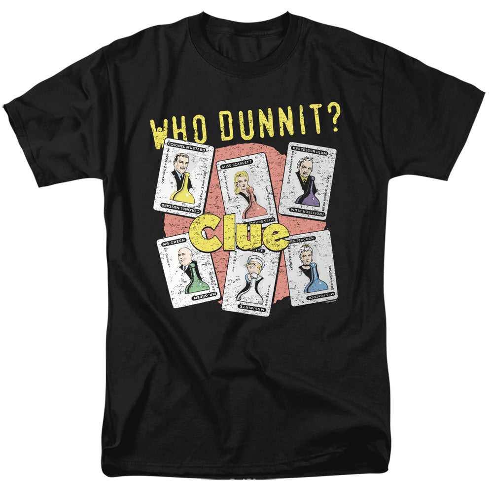 Clue Who Dunnit Mens T Shirt Black